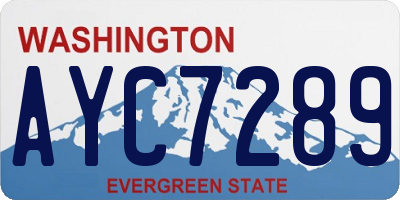 WA license plate AYC7289