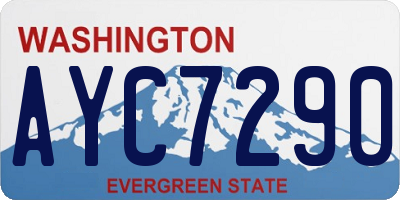 WA license plate AYC7290