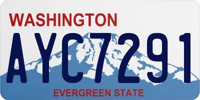 WA license plate AYC7291