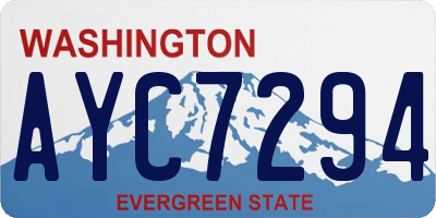 WA license plate AYC7294