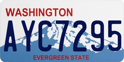 WA license plate AYC7295