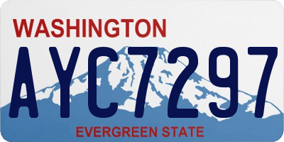 WA license plate AYC7297