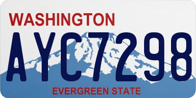 WA license plate AYC7298
