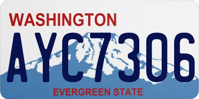 WA license plate AYC7306