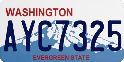 WA license plate AYC7325