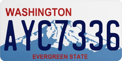 WA license plate AYC7336