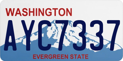WA license plate AYC7337