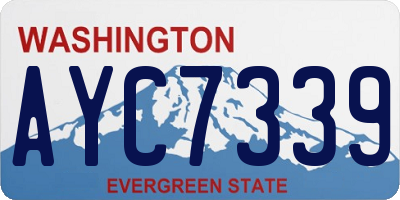 WA license plate AYC7339