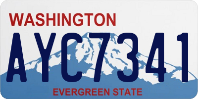 WA license plate AYC7341