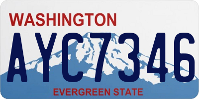 WA license plate AYC7346