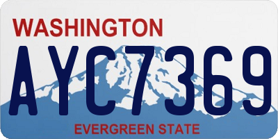 WA license plate AYC7369