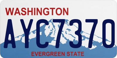 WA license plate AYC7370