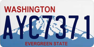 WA license plate AYC7371