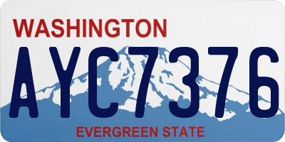 WA license plate AYC7376