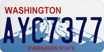 WA license plate AYC7377