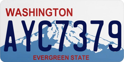 WA license plate AYC7379