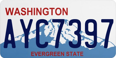 WA license plate AYC7397