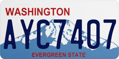 WA license plate AYC7407