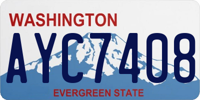 WA license plate AYC7408