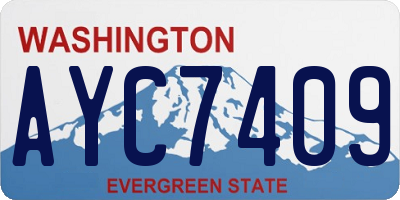 WA license plate AYC7409