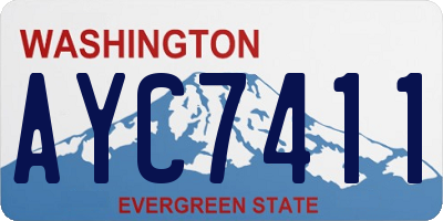WA license plate AYC7411