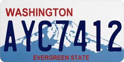 WA license plate AYC7412