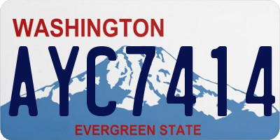 WA license plate AYC7414