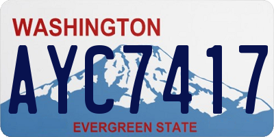 WA license plate AYC7417