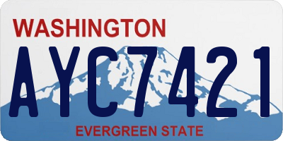 WA license plate AYC7421