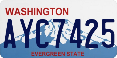 WA license plate AYC7425