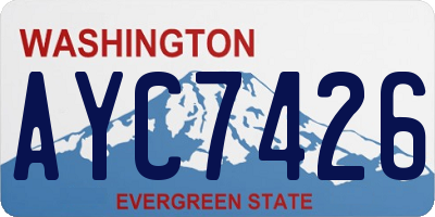 WA license plate AYC7426