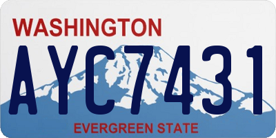 WA license plate AYC7431