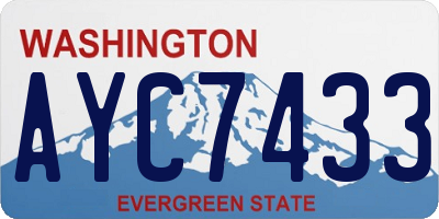 WA license plate AYC7433