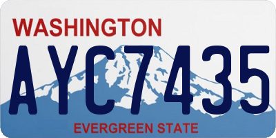 WA license plate AYC7435