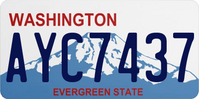 WA license plate AYC7437