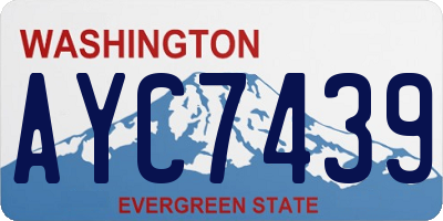 WA license plate AYC7439