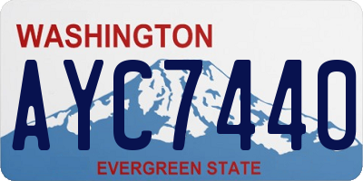 WA license plate AYC7440
