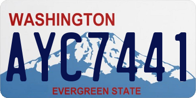 WA license plate AYC7441