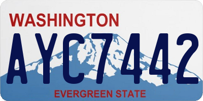 WA license plate AYC7442