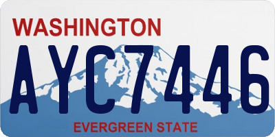 WA license plate AYC7446