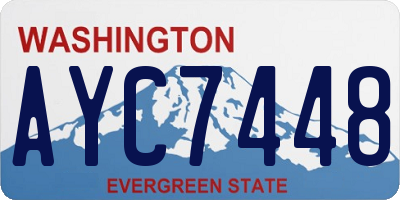 WA license plate AYC7448