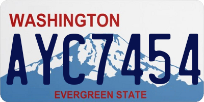 WA license plate AYC7454