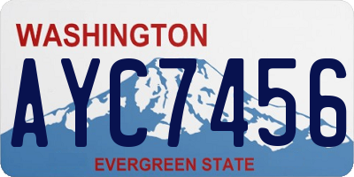 WA license plate AYC7456