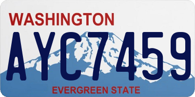 WA license plate AYC7459