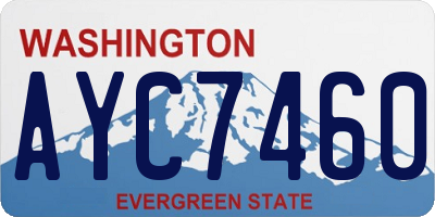 WA license plate AYC7460