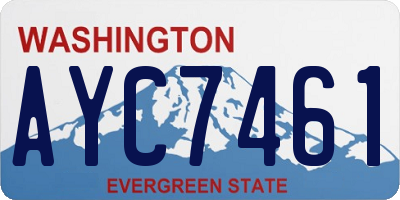 WA license plate AYC7461