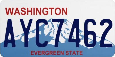 WA license plate AYC7462