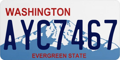 WA license plate AYC7467