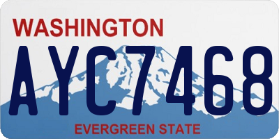 WA license plate AYC7468