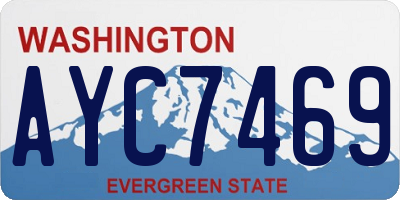WA license plate AYC7469